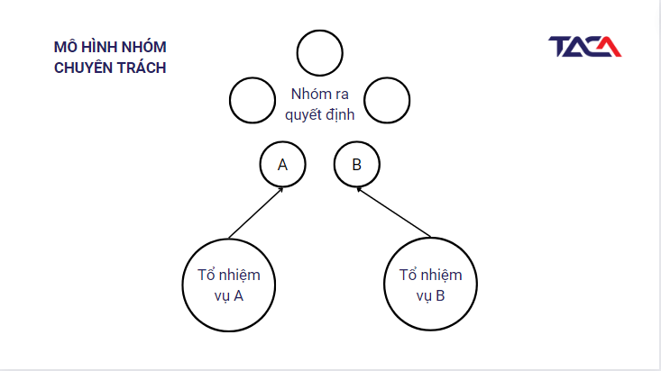 5 bước trong Quy trình ra quyết định quản trị doanh nghiệp 3 mo-hinh-nhom-chuyen-trach